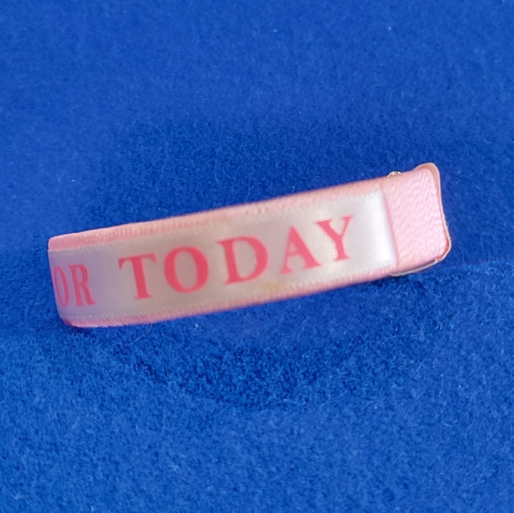 NWOT Blue "I Won" Short Sleeve Pink Ribbon Tee / Size XL / Pink Bracelet - Picture 8 of 9